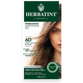 Herbatint Permanent Haircolor Gel 6D Φυτική Βαφή Μαλλιών Ξανθό Σκούρο Χρυσαφί 150ml